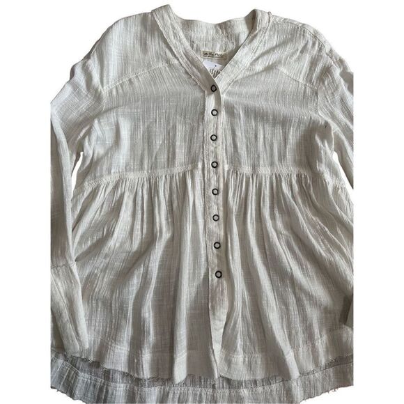 NEW Free People Miles Away Babydoll‎ Top in White sz S - Picture 9 of 12